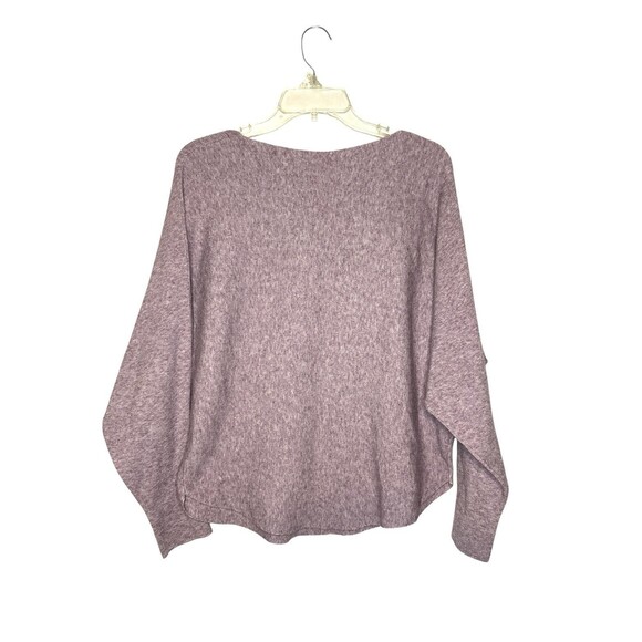 Vila Milano Women’s Purple Heathered Knit Dolman Sleeve Pullover Sweater Large - Picture 3 of 8